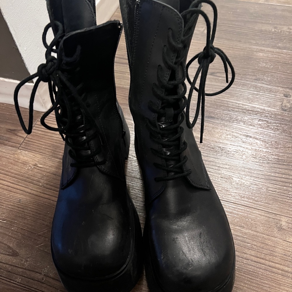 UNIF Black Combat Boots